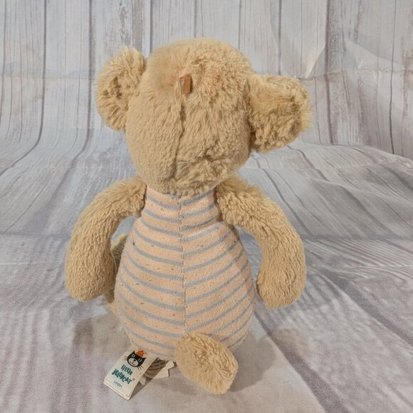 JellyCat Beige Little One Blue Bear Rattle Soft Plush Toy - Picture 7 of 8
